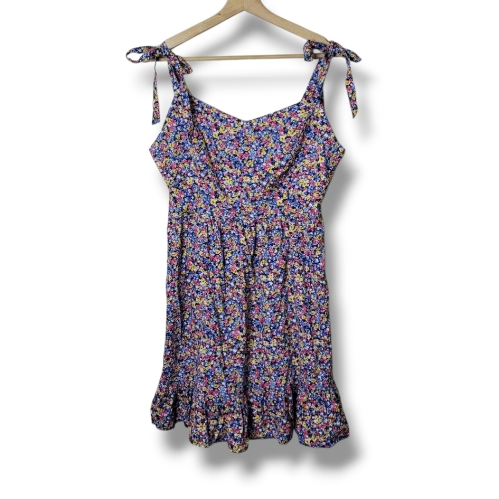 Old Navy Tie Shoulder Floral Dress Size Large NWT - Picture 2 of 11